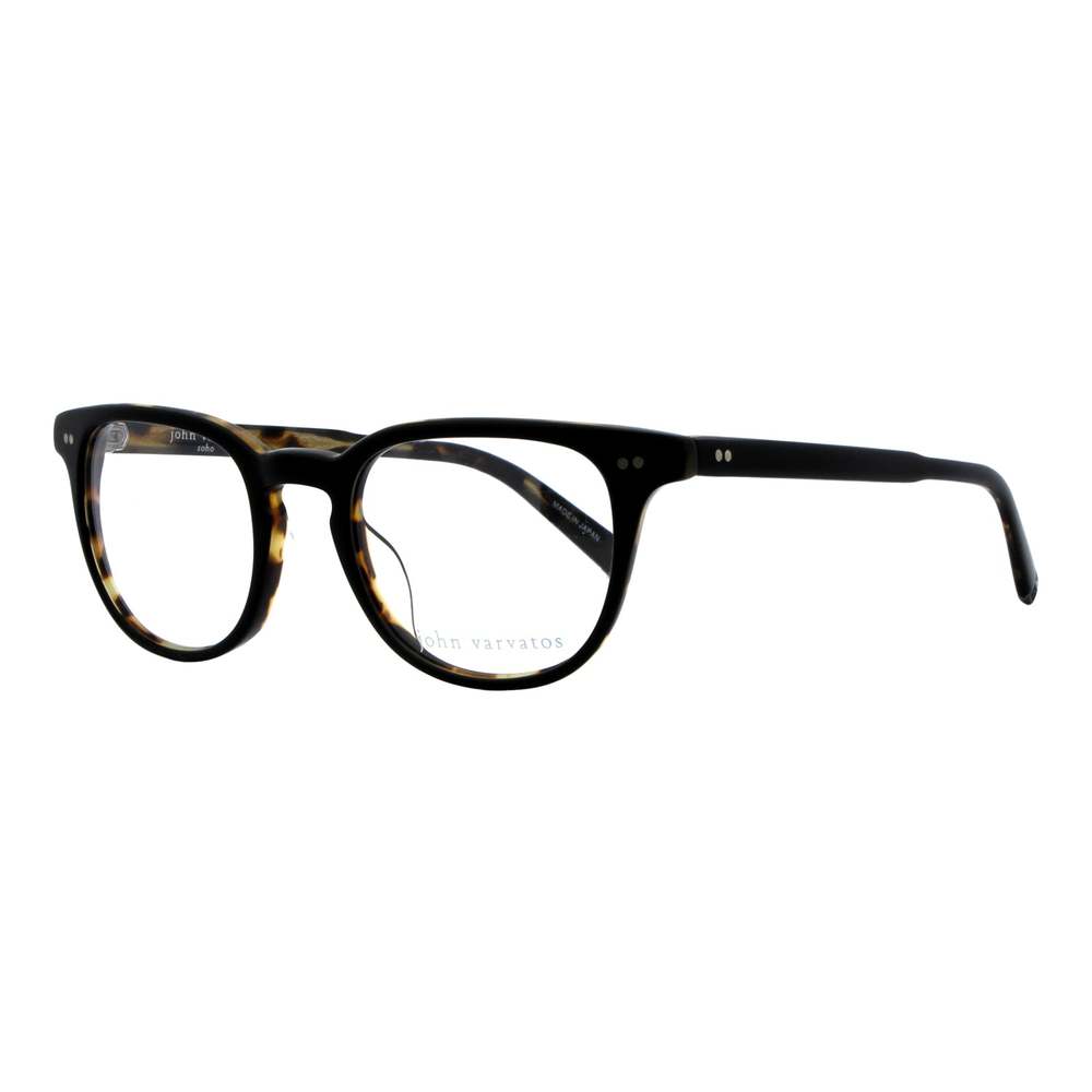 John Varvatos Square Eyeglasses V205 Black/Tortoise 49mm 205